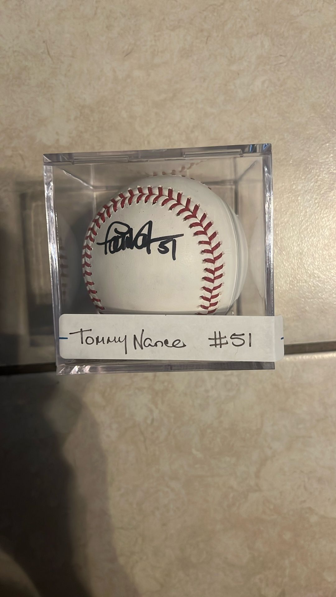 Tommy Nance Signed MLB Baseball