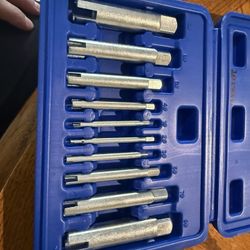 10Pcs Screw Tap Extractor Set Quenched Alloy Steel Broken Screw Removal Tool with Storage Box new in box $30 