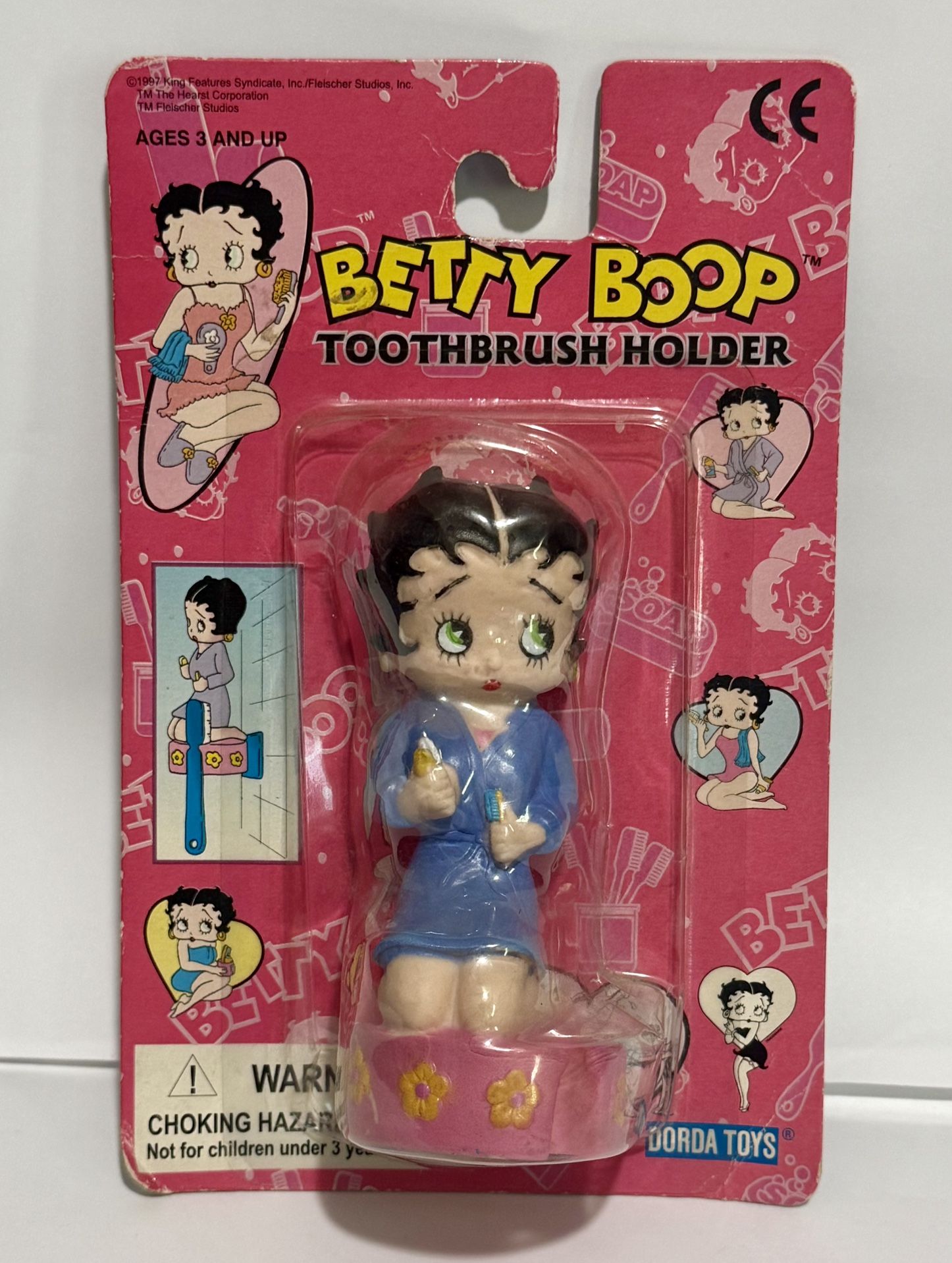 SUPER RARE VINTAGE 1997 BETTY BOOP TOOTHBRUSH HOLDER DORDA TOYS