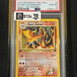 Blaine’s Charizard 1st Ed Psa10