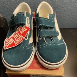 Teal Vans Toddler Size 6.5