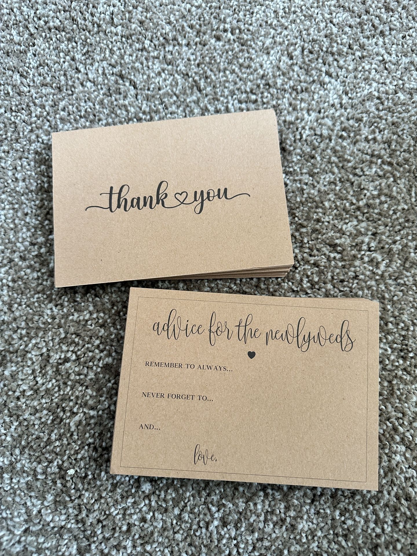 Newlywed Advice Cards