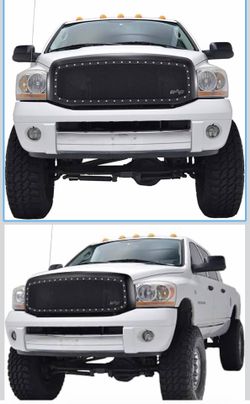 EAG Rivet Stainless Steel Wire Mesh Replacement Fit for 06-08 Ram 1500/07-09 Ram 2500/3500 Grille