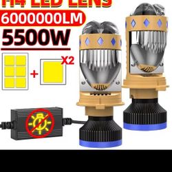 H4 Led Bulbs 3 Colors In One Bulb With Projector Brand New!! 