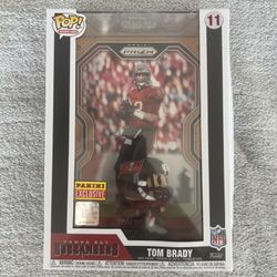Tom Brady Funko Pop Trading Card Gold Panini Exclusive #11 SSP!!