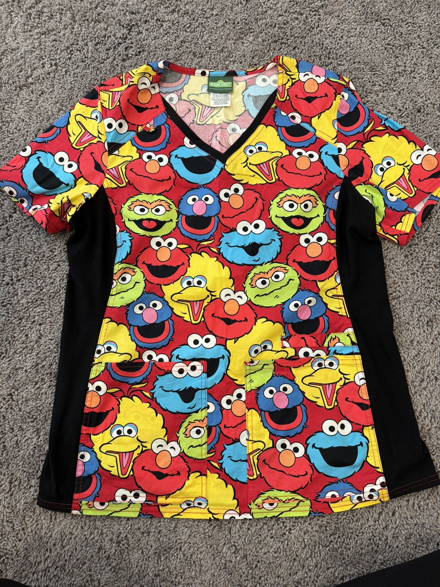 Woman Scrub Top Sesame Street