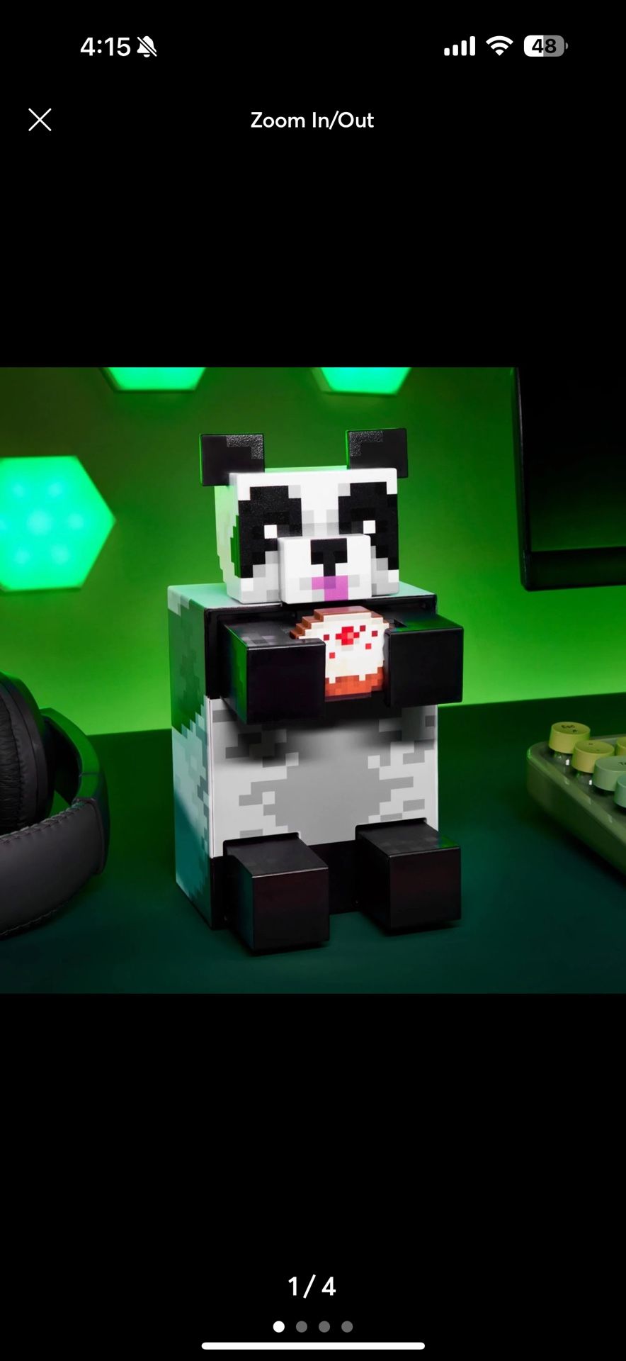 SDCC Mattel Creations Minecraft Diamond Level Panda Figure