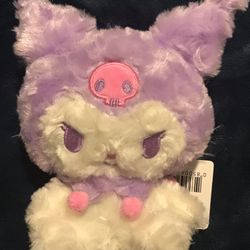 7” Purple Kuromi Plush(Rose Boa)