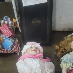 Set Of 4 Porcelain Dolls - Not Perfect