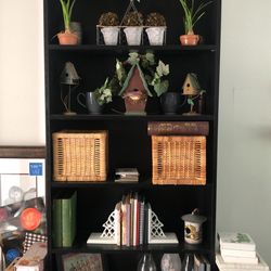 A Set Of Black IKEA billy bookcases. Bookshelf S