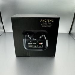 Active Noise Canceling Wireless Bluetooth A9Pro Earbuds With Colour Touch Screen