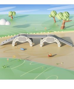 Children's Indoor Climbing Slideway Swing Playground 4-in-1 Function: Slide, Rock Climbing, Balance Board and Cradle Safe and Solid Montessori Toys Wh