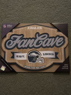 Eagles NFL Fan Cave Sign 17"x12.5" (New)