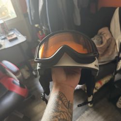 Snowboard Helmet, Goggles And Boots  
