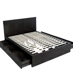West Elm Queen Bed frame & 6-Drawer Dresser