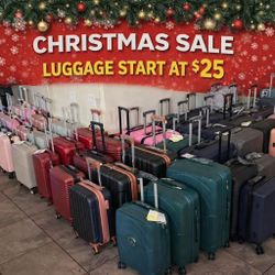 🎄🧳 CHRISTMAS SALE – LUGGAGE STARTING AT $25! 🧳🎄  Travel season is HERE ✈️ and these deals won’t last! Brand-new, stylish, and lightweight hard-she