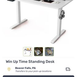 Standing Desk Adjustable Height- Whole Piece Desktop Stand Up Desk, Electric Standing Desk, Sit to Stand Desk for Home & Office Computer Desk


