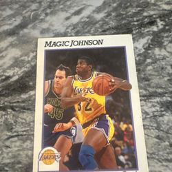 Magic Johnson LA Lakers NBA Hoops Basketball Card