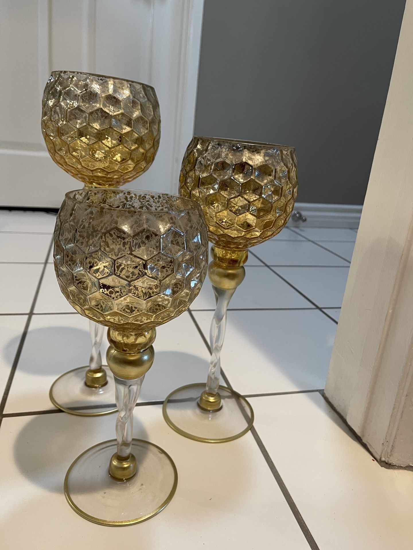 Golden Candle Holder