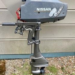 Nissan 3.5 horsepower 2-stroke motor.  15” shaft  