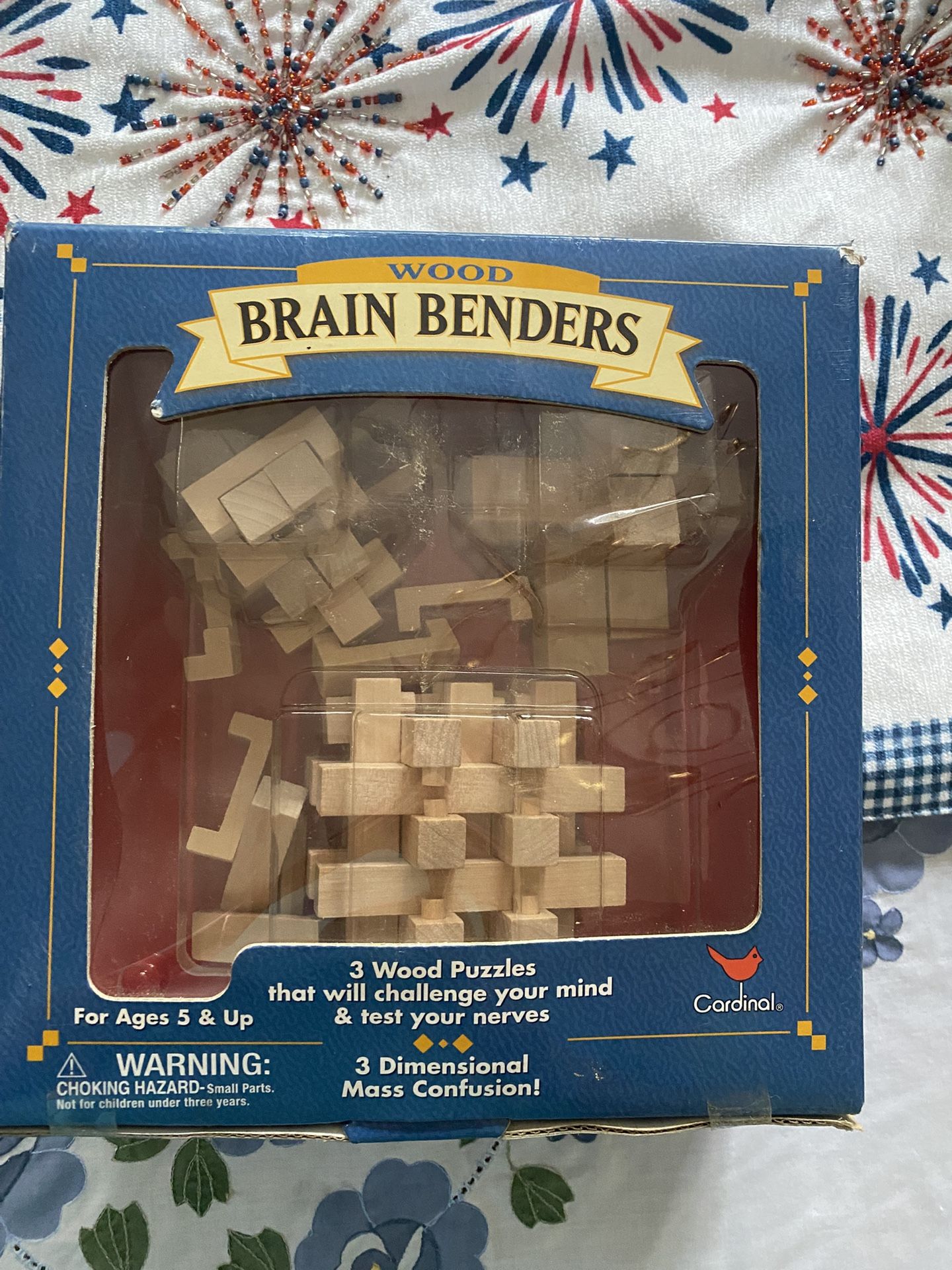 Brain Benders Set Of 3 Wooden Brain Teaser Puzzles