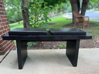 Dark Wood Dining Bench with 2 Free Chairs