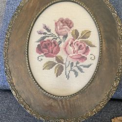 Framed needlepoint