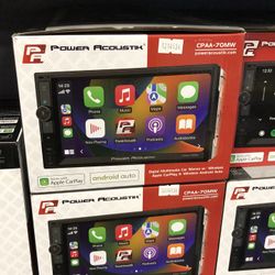 Power Acoustik Apple CarPlay And Android Auto Wireless Stereo Come And Get Hooked Up 