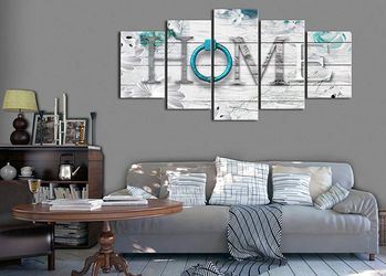 NEW Teal Canvas Print Painting Modern Wall Art Decoration for bedroom, dining living room set home entryway