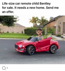 Bentley Kids Ride-On Electric Car