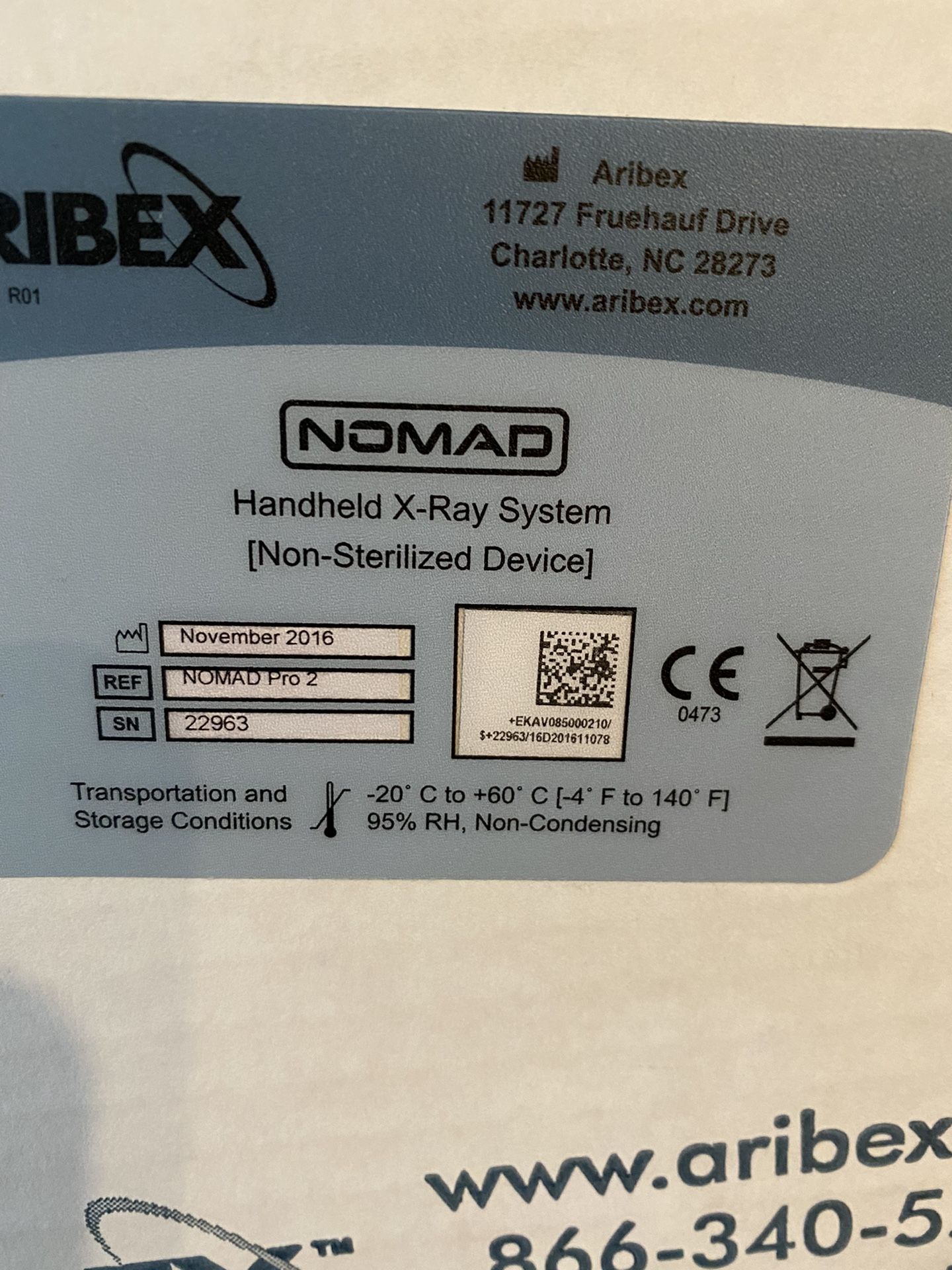 Nomad Pro 2 Handheld X Ray Facility maintenance & Safety
