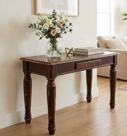 WSolid Wood Rustic Console Table / Entryway Sofa Table