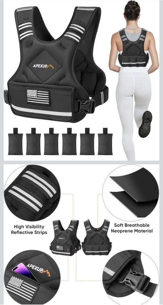 FOR SALE – $20 ABSOLUTE STEAL!
APEXUP Adjustable Weighted Vest (4–10 lbs)
Perfect for running, walking, calisthenics, rucking, home workouts
Brand new