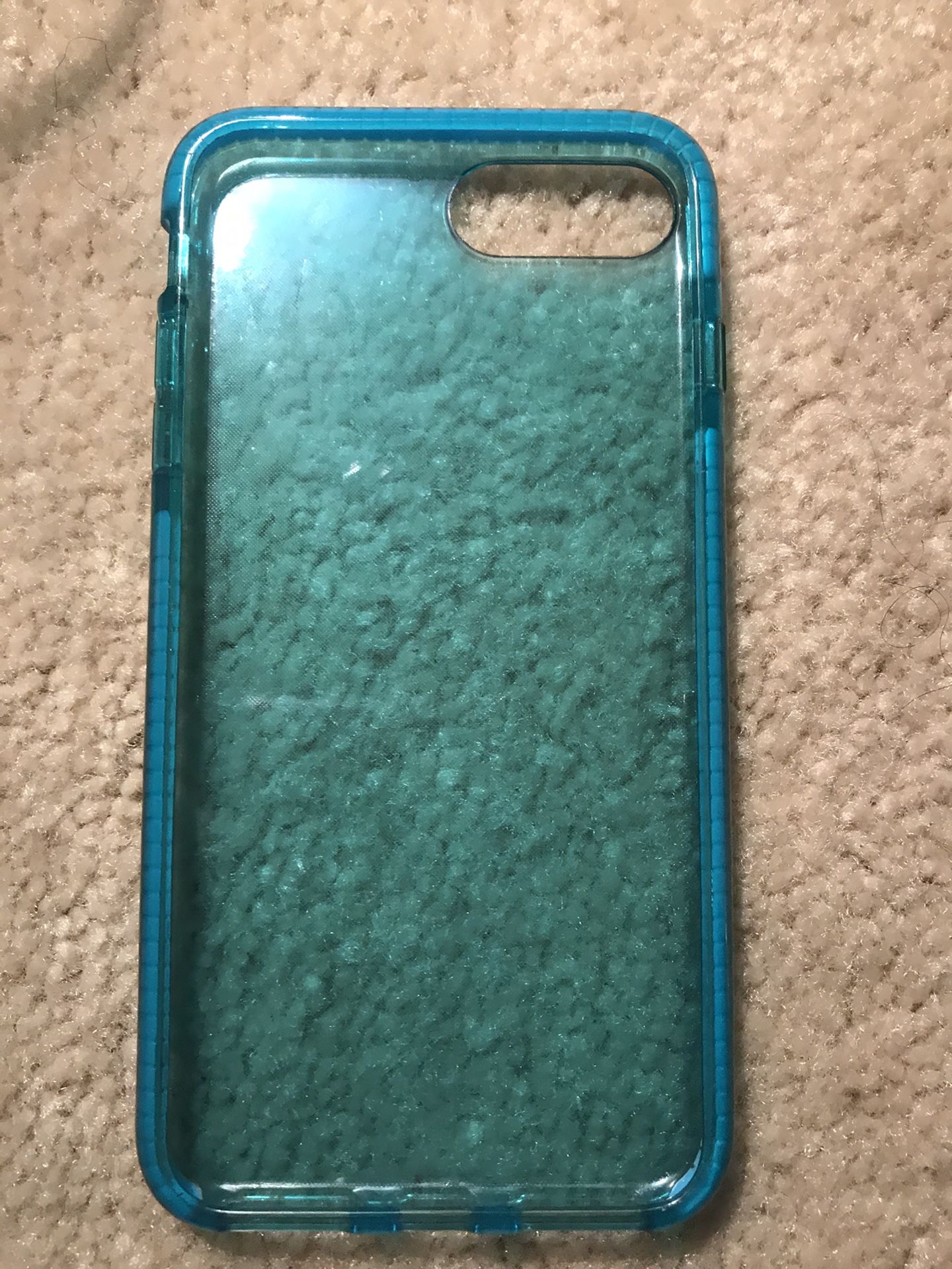 iPhone 7/8 plus clear blue phone case