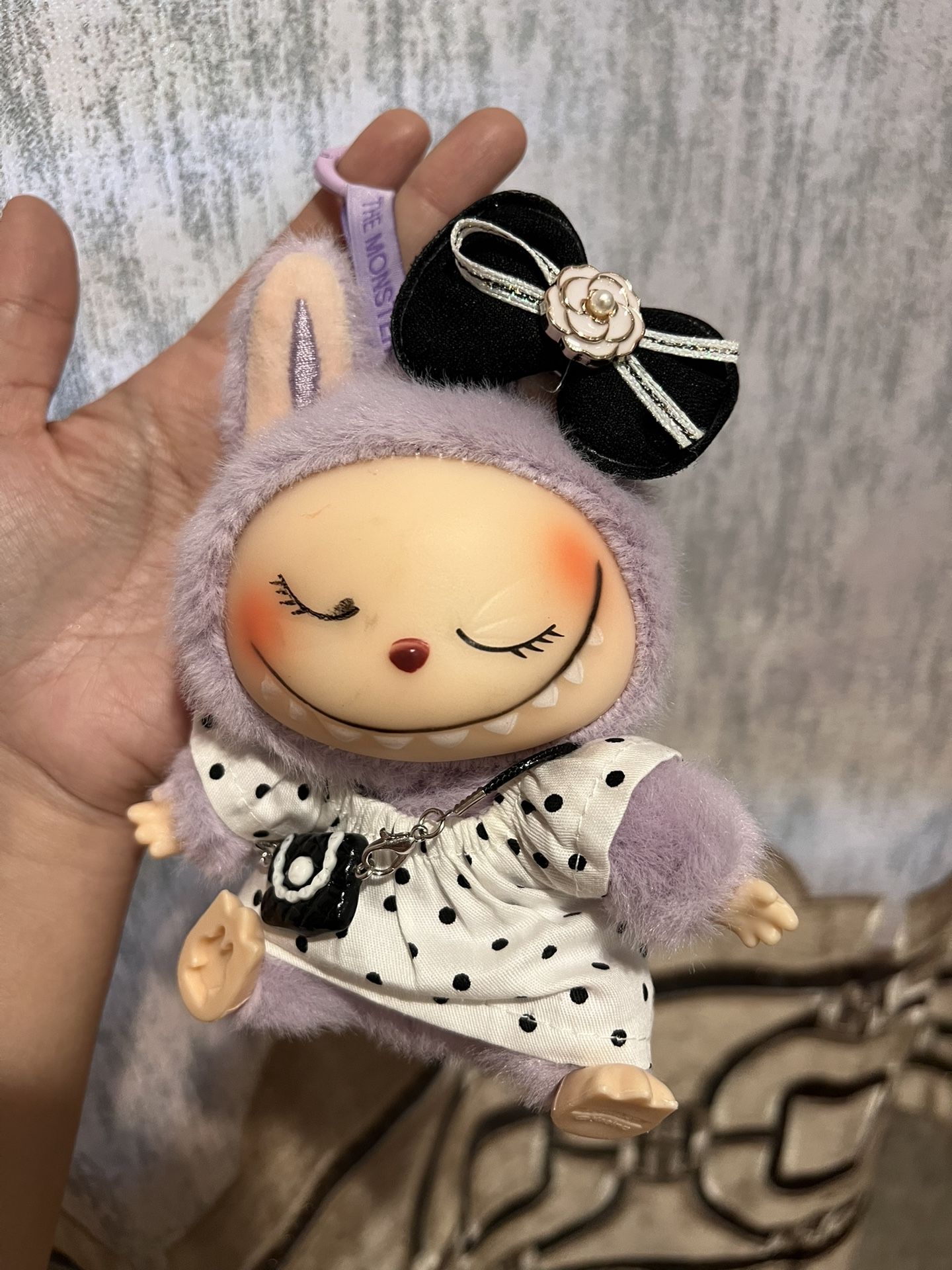 Labubu + Polka Dot Dress Elegant Outfit Set