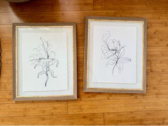 Framed floral art