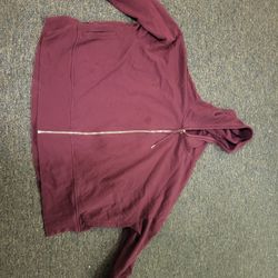 Women's 4X Terra & Sky maroon. zip up hooded sweatshirt Lot 02