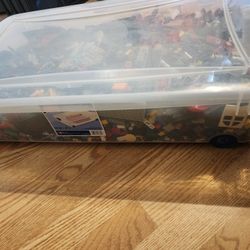 Used Childhood Bin Of Legos