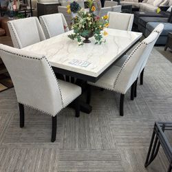 Real Marble Dining Table 