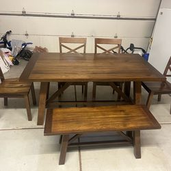 Farmhouse dining table and chairs
