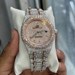 TWO TONE AP MOISSANITE WATCH 