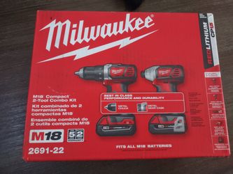 Milwaukee M18 drill & impact set