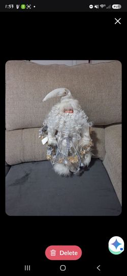 White and Silver Santa Claus Figurine