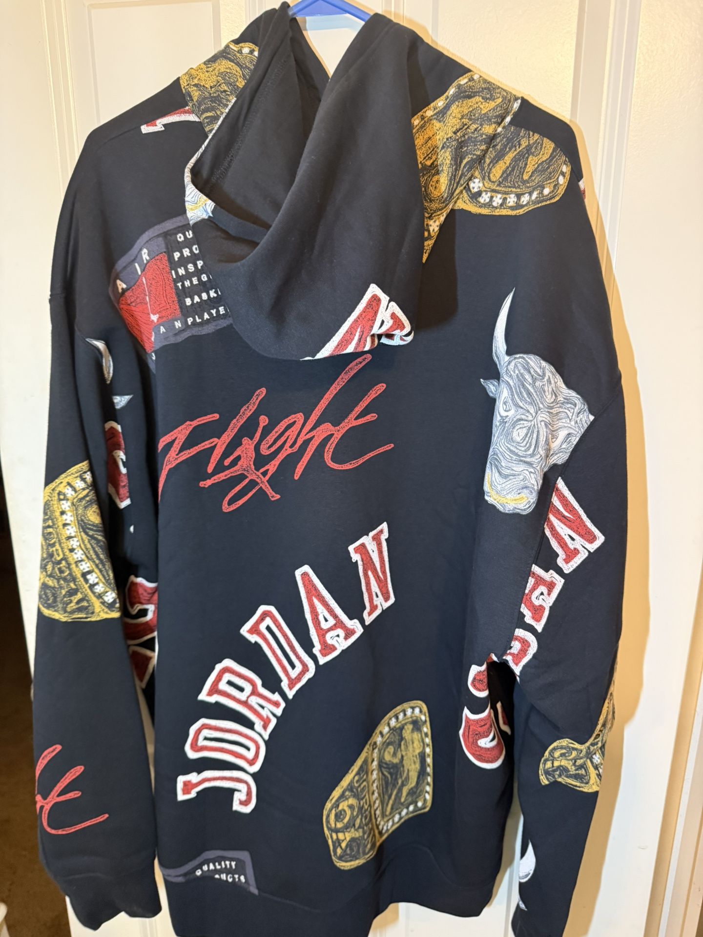 Nike Air Jordan Brooklyn Fleece Pullover Hoodie Black SZ XL & XXL Men's FN4545-010
