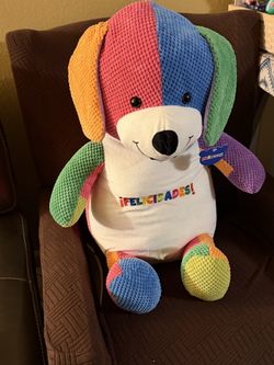 Colorful Dog plush (“BIG”) 26” tall