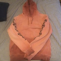 Pink Men's Washed Fleece Basic Kagaroo Pocket Hoodie