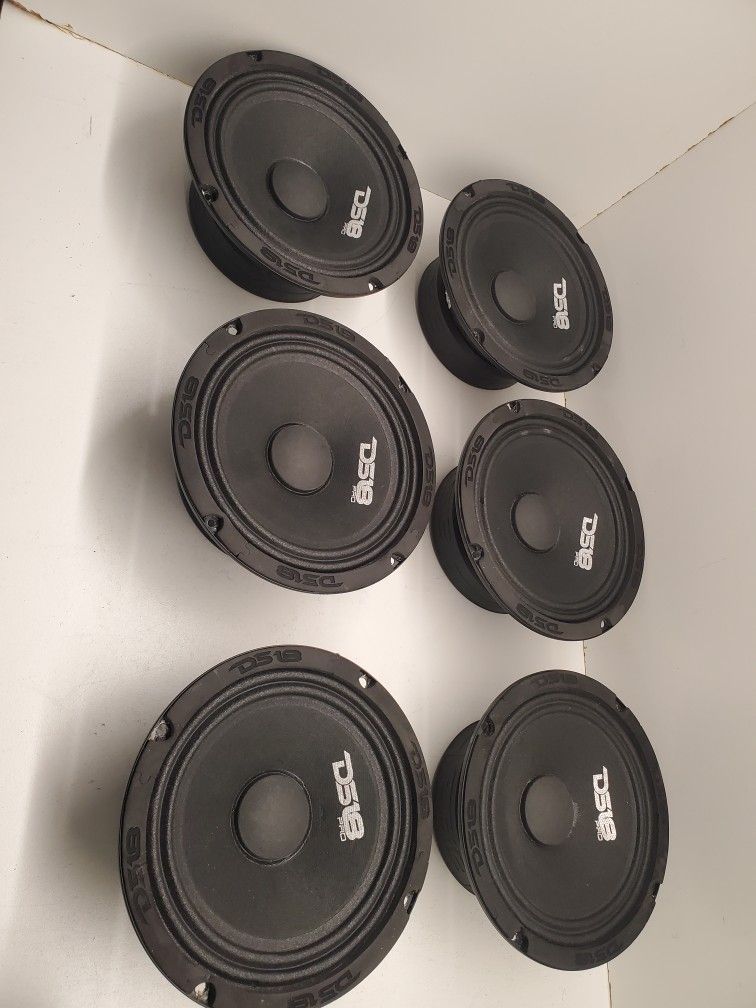 6 DS18 6.5 INCH SPEAKERS