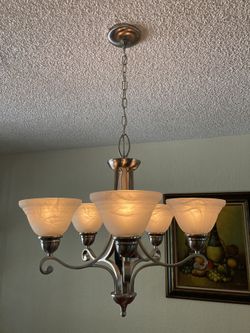 Pewter-finish Chandelier