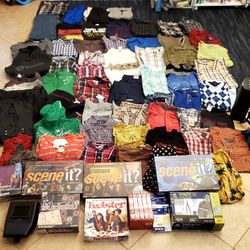Huge 70PC Clothing Board Games Misc PCS Lot
