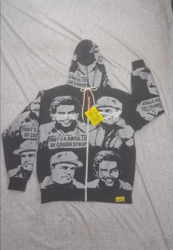 ASAALI X ALOCS Grey zip-up hoodie size"S"